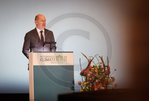 Bundeskanzler Scholz beim Petersberger Klimadialog